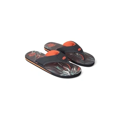 Image of Animal Jekyl Mens Flip Flops Slip on, Lightweight &amp; Comfortable Footwear with Soft Padded upper Straps Best for Spring Summer Outdoors Burnt Orange Adult Shoe Size 9