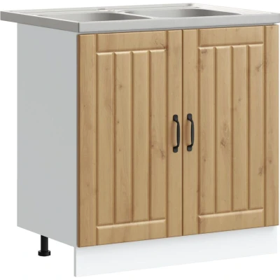 Image of vidaXL Kitchen Cabinet 2 pcs Brown 80 x 46 81.5 cm Engineered wood
