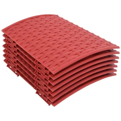 Image of vidaXL Christmas Tree Skirt Red Ø56x23 cm Plastic