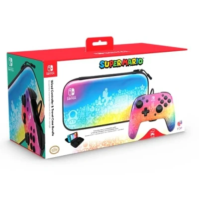 Image of PDP Rematch + Case Bundle Star Spectrum Nintendo Switch