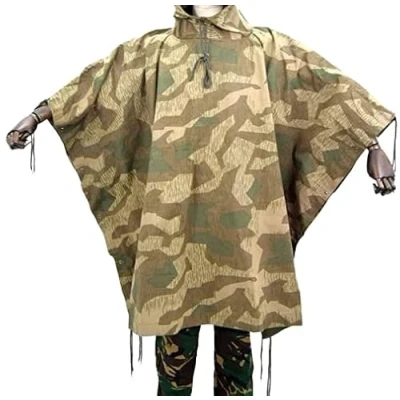 Image of O.A German Army Splinter Camo Waterproof Canvas Poncho/Sheet
