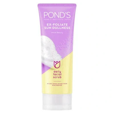 Image of POND&#039;S White Beauty Sun Dullness Removal Daily Facial Scrub Brightening Lightening Face Wash Cleansing Cream 100g