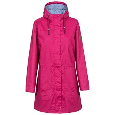 Image of Trespass Tredt Women SPRINKLED Waterproof Jacket with Adjustable Grown On Hood Dark Pink Lady, X Small