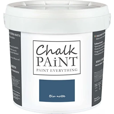 Image of Chalk Paint Everything® Blu Notte (Night Blue) 5 l Water Based for Shabby Chic Furniture, Décor, and Upcycling Projects Non Toxic, Easy to Apply