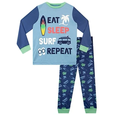 Image of Harry Bear Boys Pyjamas Surfer Blue 7 8 Years