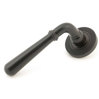 Image of From The Anvil Aged Bronze Newbury Lever on Rose Set (Beehive)