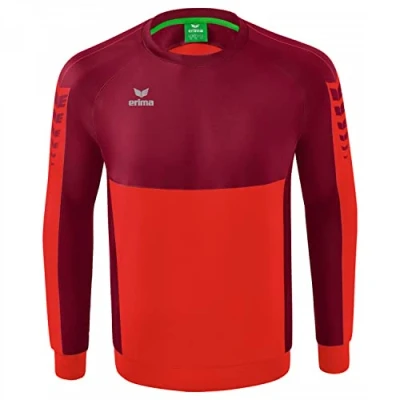 Image of Erima Adult Casual Six Wings Sweatshirt, Red/Bordeaux, S