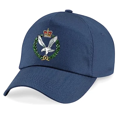 Image of Army Air Corps Insignia Embroidered Baseball Cap British Military Embroidery (Navy)