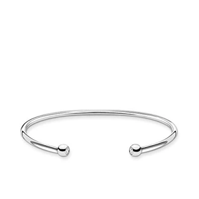 Image of THOMAS SABO Bangle Balls with Stone 925 Sterling Silver AR103 051 14 L15.5