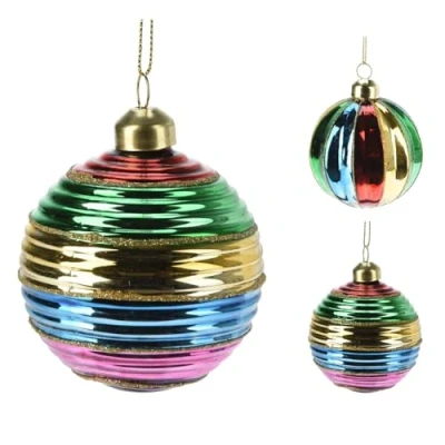 Image of Carousel Home Rainbow Christmas Bauble Multicoloured Tree Hanging Ornament Decoration for 8cm Design Varies One Supplied