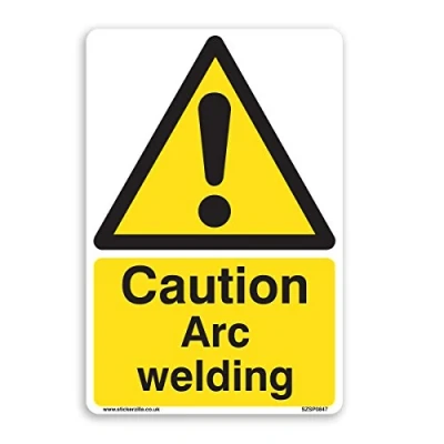 Image of Caution Arc Welding Sign [A4 200mm x 300mm] Self Adhesive Sticker