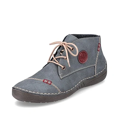 Image of Rieker Women Lace Up Shoes 52540, Ladies Comfort Shoes,Comfort Low Shoe,Laces,Comfortable,Blue (Blau / 14),36 EU 3.5 UK