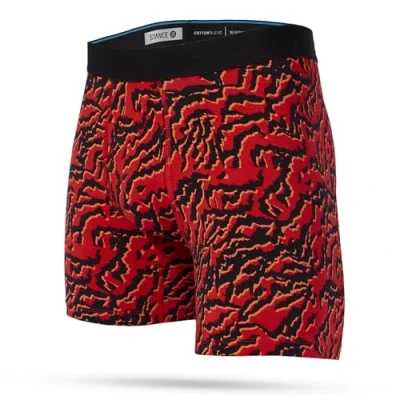 Image of Stance Pelter Boxer Briefs Red Cotton Blend Patterned XL