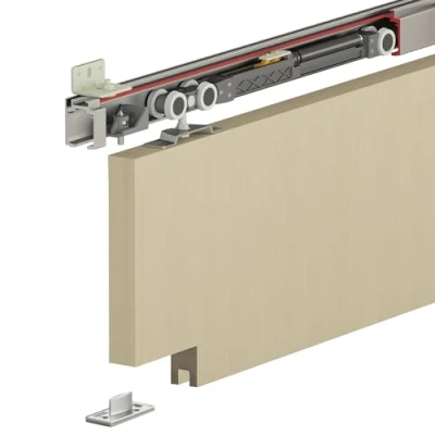 Image of DecorAndDecor 120KG Per Door Top Hung Soft Close Sliding Track System (1.8m Kit)