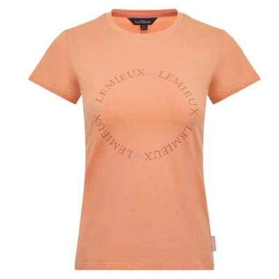 Image of LeMieux Classique T Shirt Super Soft Sweat Wicking Jersey Fabric Contrast Trims &amp; Detailing Comfortable Classic Fit Bio Fresh &#039;Deodorisation Effect&#039; Sherbet UK 10
