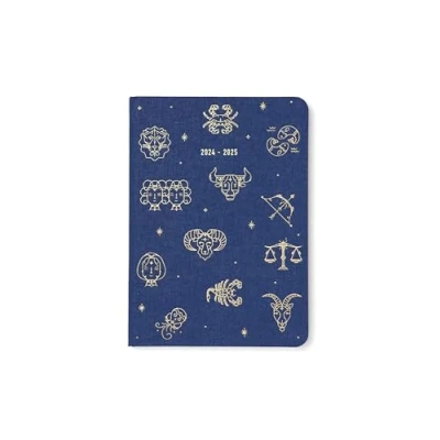 Image of Letts of London Zodiac A6 academic 2024/2025 week to view diary midnight blue