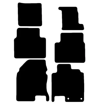 Image of Carsio Carpet Car Mats For Nissan Qashqai +2 2007 to 2013 7 Seater 4 Piece Set Tailored Fit Floor Mat Complete Accessory Black Custom Fitted All Weather, Anti Slip Backing &amp; Trim