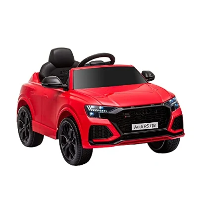 Image of HOMCOM Audi RS Q8 Licensed 6V Kids Electric Ride On Car Toy with Remote Control Music Lights USB MP3 Bluetooth for 3 5 Years Old Red