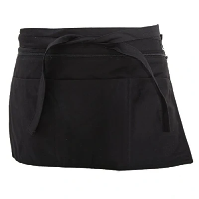 Image of Dennys Full Zip Multi Pocket Workwear Apron (One Size) (Black)