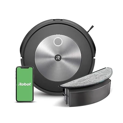 Image of iRobot Roomba Combo j5 Robot 2 in 1 Vacuum with Optional Mopping, Identifies &amp; Avoids Obstacles Like Pet Waste Cords, Clean by Room Smart Mapping, Works Alexa, Ideal for Hair