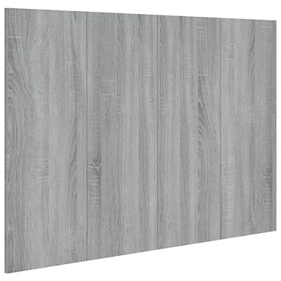 Image of vidaXL Bed Headboard Indoor Home Bedroom Furniture Accessory Decorative Wall Double Panel Header Grey Sonoma Engineered Wood