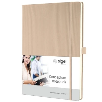 Image of Sigel CO640 Conceptum Notebook Squared 21,3 x 29,5 cm hardcover 194 Pages Beige