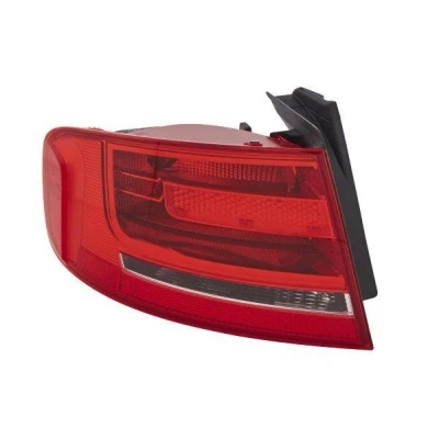 Image of E12368 Rear light HELLA 2VA 009 686 111 Left Outer section P21W 12V red with bulb, bulb holder AUDI: A4 B8 Saloon