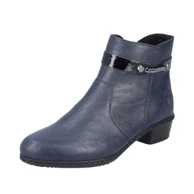 Image of Rieker Women&#039;s Y0783 Fashion Boot, Blue, 6 UK