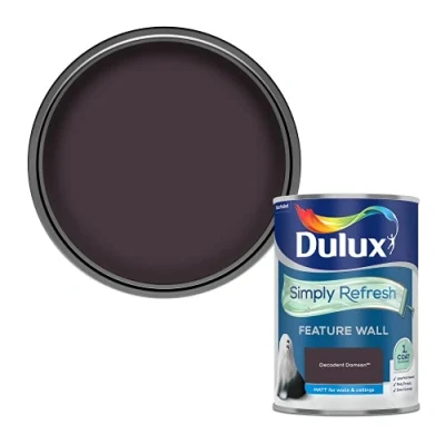Image of Dulux Simply Refresh Feature Wall Matt Emulsion Paint Decadent Damson 1.25 litres 5569238