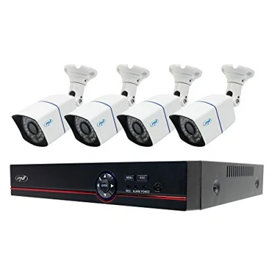 Image of Video surveillance kit AHD PNI House PTZ1500 5MP DVR and 4 outdoor cameras,H.265, face detection, human detection