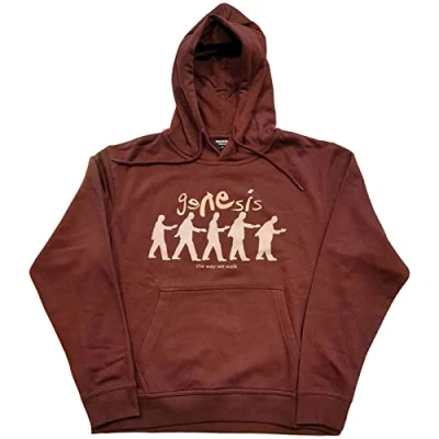 Image of Genesis The Way We Walk Band Logo Hoodie Official Unisex Size XL Brown
