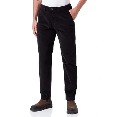 Image of SELECTED HOMME Men&#039;s Slhstraight Miles 196 Cord Pants W Noos Trouser, Black, 32 W/32 L