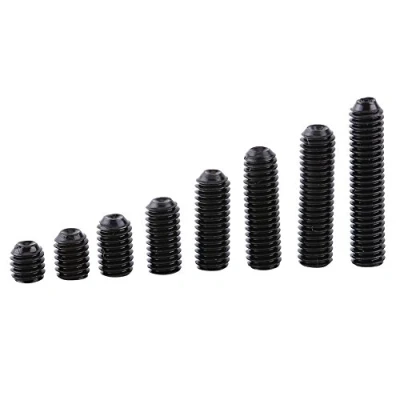 Image of Hilitand 200 Pcs M3 Carbon Steel Hex Grub Screws Set Cup Point Screw Machine Fastener Assortment Kit