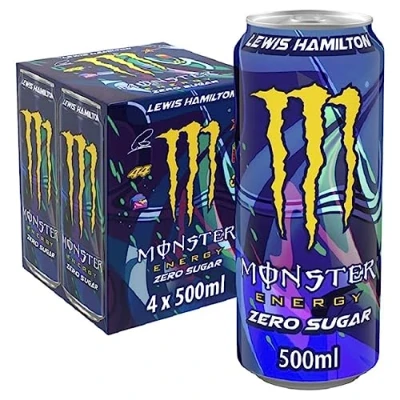 Image of Monster Energy Lewis Hamilton Zero Sugar, 4 x 500ml