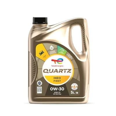 Image of TotalEnergies Quartz INEO First 0W30 Engine Oil Low SAPS Age Resistance Technology Fuel Economy Formula Advanced Synthetic Motor Lubricant 5L