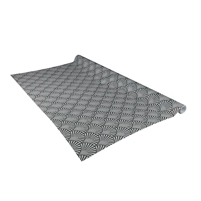 Image of Venilia 54945 Adhesive Film Swing Design Geometric Look Ornament Pattern Decorative Furniture Wallpaper Self PVC Phthalate Grey 90 cm x 2.6 m Thickness 95µ (0.095 mm)
