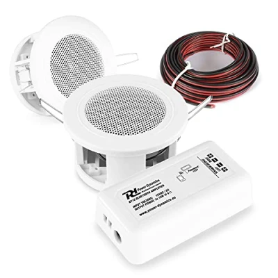 Image of Power Dynamics CSBA3L Compact Bluetooth Ceiling Speaker System with PD BT10 Mini Amplifier
