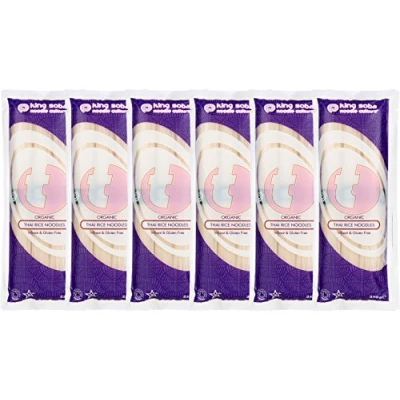 Image of King Soba 6 Pack Gluten Free &amp; Organic Thai Rice Noodles 250g 3 Servings Per