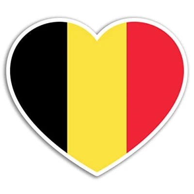 Image of 2 x 10cm Belgian Belgium Flag Fun Vinyl Stickers Sticker Luggage Travel #19249 (10cm Wide)