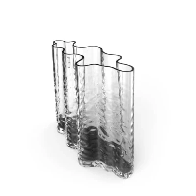 Image of Cooee Design Gry Wide Vase, 19 cm, Clear, Glass Tulip Clear Colour