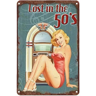 Image of Lost In The 50S Wall Decor Kitchen Poster Metal Sign 8X12 Inches
