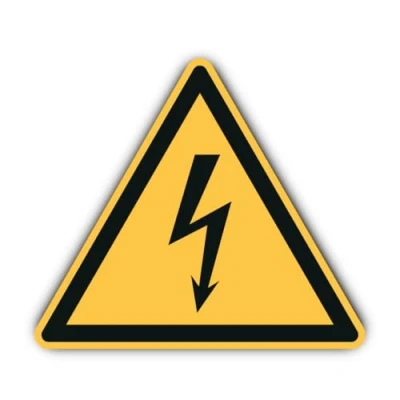 Image of Electrical Voltage Warning W012 DIN EN ISO 7010 / ASR A1.3 Sticker 20cm