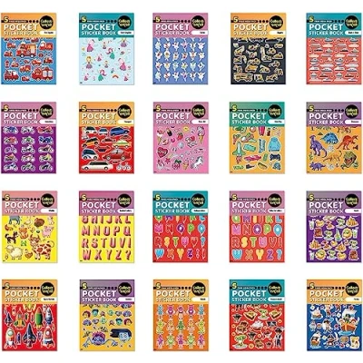 Image of Pocket Sticker Book (5 Pages) 64 MEGA Packs to Collect Coloured Stickers for Kids 10