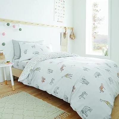 Image of Bianca Zoo Animals Cotton Junior Fitted White