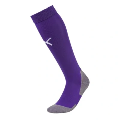 Image of PUMA LIGA Core Football Socks Prism Violet/White, Size 3