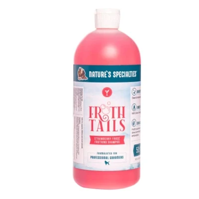 Image of Nature&#039;s Specialties Strawberry Froth Tails Dog Shampoo Highly Concentrated Conditioning for Dogs &amp; Cats Deep Cleans Moisturises Long Lasting Fragrance, 946ml
