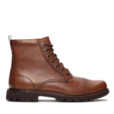 Image of Clarks Men&#039;s Batcombe Cap Ankle Boot, Dark Tan Lea, 8 UK