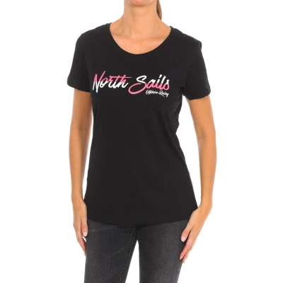 Image of North Sails Womenss short sleeve t shirt 9024310 Black Cotton Size Large