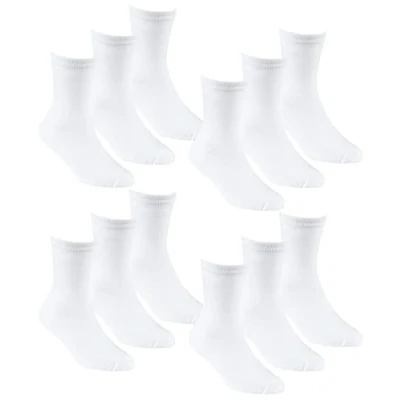 Image of Undercover 12 Pairs Kids Bamboo Ankle Socks 42B713 White 4 6