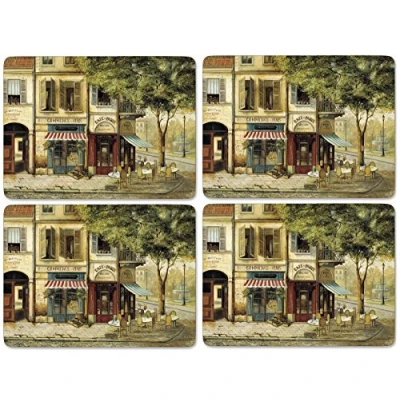 Image of Portmeirion Home &amp; Gifts Parisian Scenes Placemats S/4 (s), Wood, Multi Colour, 29 x 40.1 0.58 cm